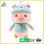 OEM ODM Plush Pig Doll Toy Cute Scarf Pig Doll Pillow for sale