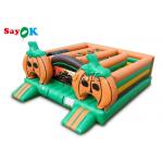 Commercial Pumpkin Theme Halloween Inflatable Maze Obstacle Course Inflatable Games For Kids for sale
