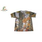 Short Sleeve Sublimation Bedminton Sport T-Shirt With Red Leaves Digital Printing for sale