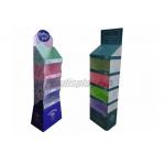 Flooring Custom Cardboard Shelf Display 4 Tier Rolled Over Top Design