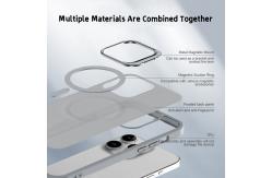 China Translucent Backplate Magsafe Phone Case Skin Friedly Camera Stand Cell Phone Cover supplier