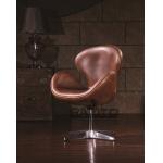 classical old style club leather swivel chair,#K620 for sale