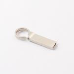 Custom Logo Silver Matt Metal USB Flash Drive 2.0 64GB 128GB 20MB/S With Keyring for sale