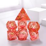 Light Red Crystal Resin Polyhedral Dice Tasteless Non Toxic for sale