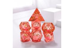 China Light Red Crystal Resin Polyhedral Dice Tasteless Non Toxic supplier
