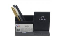 China ABS Material Leather Pen Holder Custom Logo Ultraportable Nontoxic With LED Lights supplier