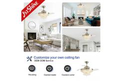 China 1stshine Fandelier Decorative Retractable Ceiling Fan With LED Lights supplier