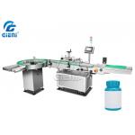 China Semi Automatic Round Bottle Glass Bottle Labeling Machine PLC With Siemens for sale