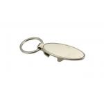 Ellipse Personalized Bottle Opener Keychain Zinc Alloy Metal Engraved Keyring for sale