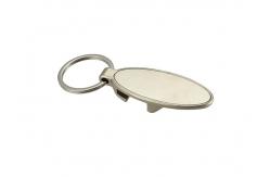 China Ellipse Personalized Bottle Opener Keychain Zinc Alloy Metal Engraved Keyring supplier