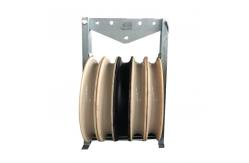 China 660MM Rubber Roller Five Wheels Conductor Stringing Blocks supplier