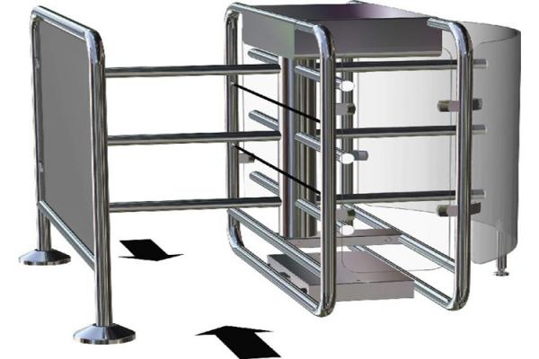 Electronic RFID Half Height Turnstile Barrier Gate With 90 Degree Rotating