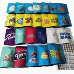 HACCP Custom Food Packaging Bags 210mm 3 Side Seal Flat Pouch for sale