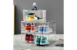China Clear Transparent Stackable Shoe Box With Custom Logo supplier