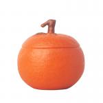 Ceramic Jars Cute Orange Canister for Tea Snacks for sale