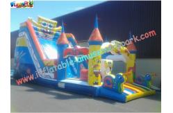 China Cute Spongebob Commercial Inflatable Slide , Inflatable Bouncer Castle Slide For Children supplier