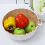 Drain Bowl Plastic Kitchen Sink Strainer Basket With Handle Base