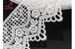 China Exquisite 4.8cm Wide Cotton Lace Trim For Home Textiles supplier