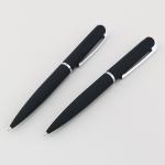 Business Ball Pen With Logo Metal Rotating Soft Coating Soft Touch Ballpoint Pen for sale
