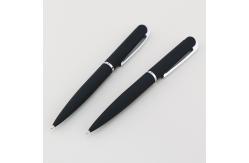 China Business Ball Pen With Logo Metal Rotating Soft Coating Soft Touch Ballpoint Pen supplier