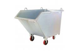 China Self Dumping 1500kg Tipping Bins Forklift Attachment Self Tipping Dumpster supplier