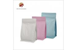 China Custom Printed Flat Bottom Coffee Bag With Zipper Or Slider Closure supplier