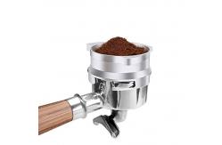 China Sliver 54mm Hands Free Aluminum Coffee Dosing Funnel for Home Cafe supplier