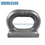 JIS F 3410 Type F Forging Steel Welded Ovel Eyeplate Ship Mooring Equipment for sale