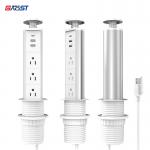 Desktop Pop Up Hidden Retractable Power Socket For Worktop Workstations for sale