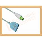 PVC Hellige Servomed 4 ECG Trunk Cable 10 Pin 3 Leads Non Toxic for sale