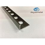 Hole Punched Aluminium Round Edge Tile Trim , 1.0mm Carpet Aluminum Trim for sale