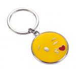 Customized Oil Filled Plated Enameled Zinc Alloy Metal Keychain for sale