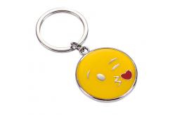 China Customized Oil Filled Plated Enameled Zinc Alloy Metal Keychain supplier