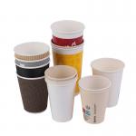 Custom Made Disposable Milk Cups Thickened White Packaged Coffee Cups for sale