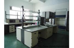 China Customized Science Lab Benches 2 Layers Reagent Shelf H / C Steel Frame supplier