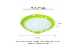 China Round Reusable Stackable Food Trays BPA Free With Elastic Lid supplier