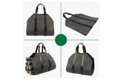 China Light Weight Firewood Tote Canvas Log Carrier Waxed Canvas Material Made supplier