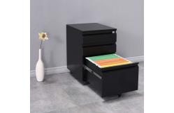 China 3 Drawer White Metal Under Desk Mobile Pedestal supplier