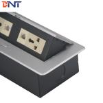 Rectangular Conference Hidden Desk Pop Up Sockets with Bottom Connection Cables​