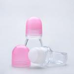 1.7oz Glass Roll On Deodorant Bottles Customized Color Perfume Oil Roller Bottles for sale