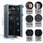 Small Fireproof Gun Safe 75 Mins Fireproof Rating Gun Safes Steel Fireproof Combination Safe for sale