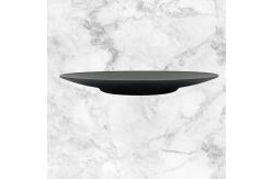 China Camping Matte Black Melamine Salad Plate 14'' Non Toxic Round supplier