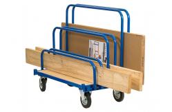 China Blue 4 Wheel Board Trolley Material Handling Equipment Fabrication supplier