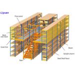 Powder Coated Mezzanine Racking System Multi - Level Steel Structure Shelves Racks
