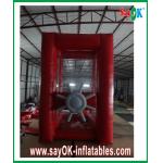 Amusement Park Red Gaint Inflatable Money Booth Cash Machine Catch Money for sale