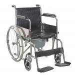 Armrest Footrest Toilet Wheelchair For Elderly , Folding Self Propelled Shower Chair for sale