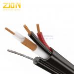 Zinned Steel Messenger CCTV Coaxial Cable / CCA Power RG59 Siamese Cable for sale