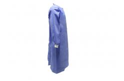 China Unisex SMS+PE 53GSM Disposable Ultrasonic Seaming Gown With Ties supplier
