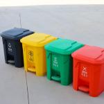 Customized Outdoor Wheeled Trash Can 50l Outdoor Recycling Bin With Wheels for sale