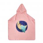 Recycled Hooded Childrens Suede Microfiber Poncho Towel For Beach Surfing for sale